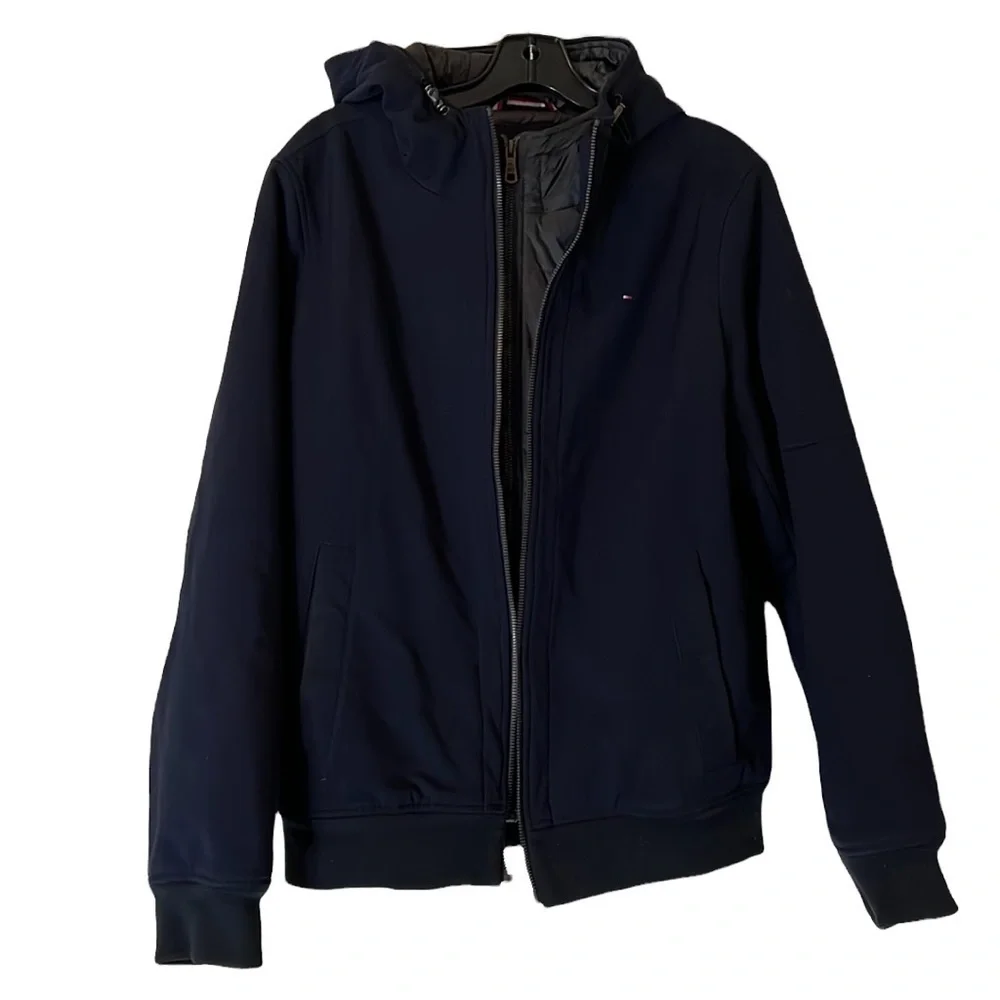 Tommy Hilfiger Jacket Mens Size Small Blue Hooded